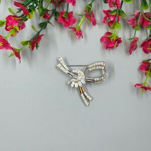 Marcel Boucher Signed and Serialized Vintage Designer Art Deco Crystal Brooch